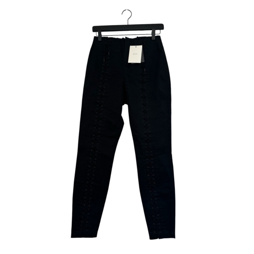 NEW A.L.C. Black Kerrigan Lace-Up Pants - Picture 2 of 3